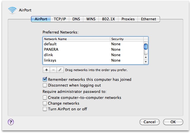 program that manages wireless network for mac